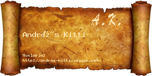 András Kitti névjegykártya