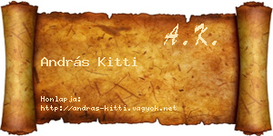 András Kitti névjegykártya
