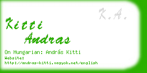 kitti andras business card