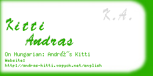 kitti andras business card